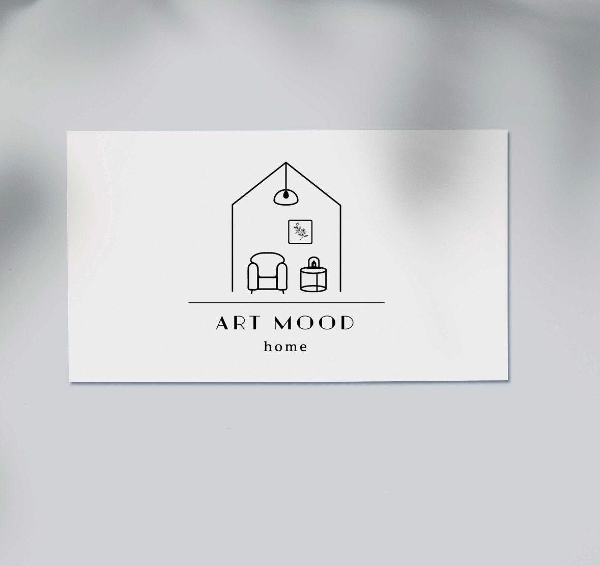 Логотип ART MOOD home — минималистичный дизайн для интерьерного бренда