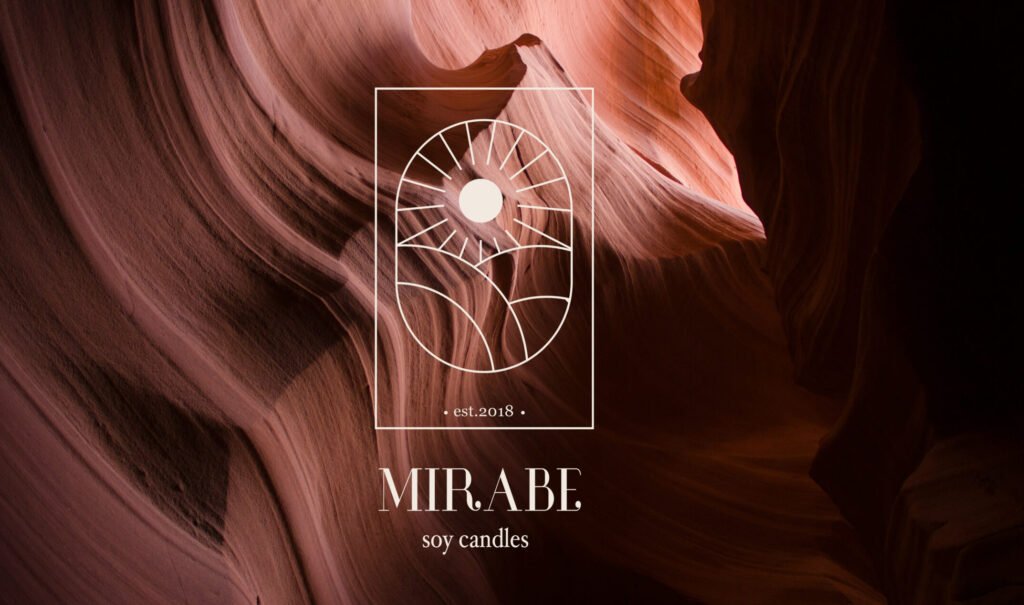 Дизайн логотипа для бренда соевых свечей MIRABE